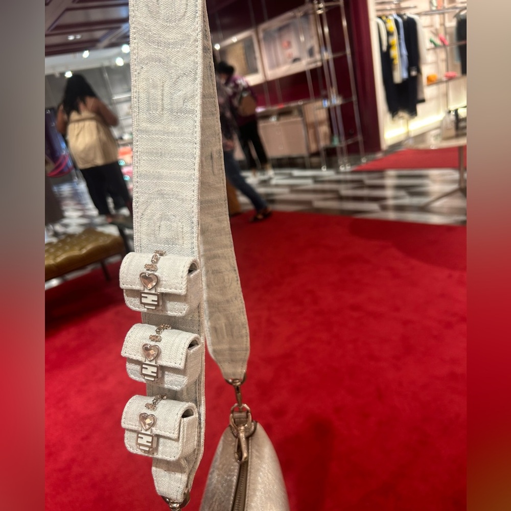 Fendi Jean heart charm strap